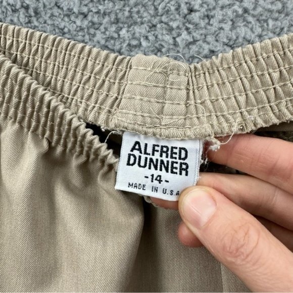 Vintage Alfred Dunner Pull On Elastic Straight Leg Pants Beige Women's Size 14 - Picture 5 of 9